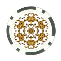 Fractal Tile Construction Design Poker Chip Card Guard by Pakrebo