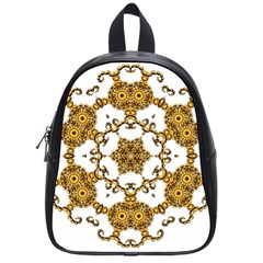 Fractal Tile Construction Design School Bag (small) by Pakrebo