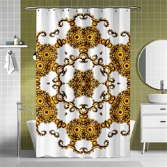 Fractal Tile Construction Design Shower Curtain 48  X 72  (small)  by Pakrebo