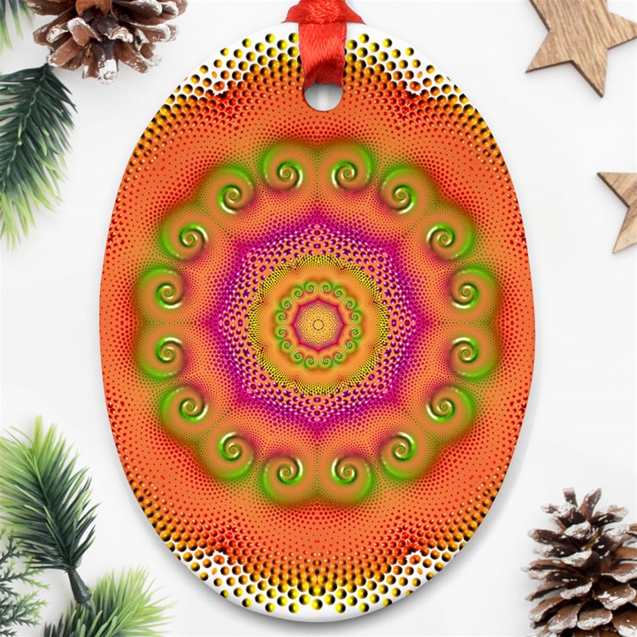 Pattern Colorful Abstract Ornament (Oval)