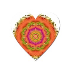 Pattern Colorful Abstract Heart Magnet by Pakrebo