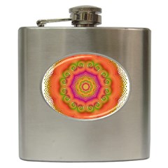 Pattern Colorful Abstract Hip Flask (6 Oz)