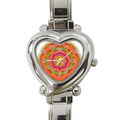 Pattern Colorful Abstract Heart Italian Charm Watch