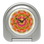 Pattern Colorful Abstract Travel Alarm Clock Front