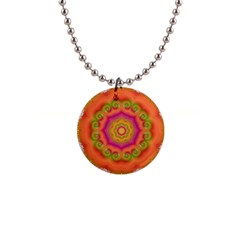 Pattern Colorful Abstract 1  Button Necklace