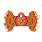 Pattern Colorful Abstract Dog Tag Bone (One Side) Front