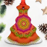 Pattern Colorful Abstract Christmas Tree Ornament (Two Sides) Front