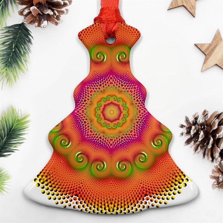 Pattern Colorful Abstract Christmas Tree Ornament (Two Sides)