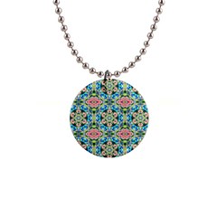 Tile Background Pattern Pattern 1  Button Necklace by Pakrebo