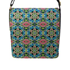 Tile Background Pattern Pattern Flap Closure Messenger Bag (l) by Pakrebo