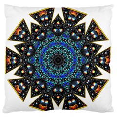 Fractal Tile Kaleidoscope Design Standard Flano Cushion Case (one Side) by Pakrebo