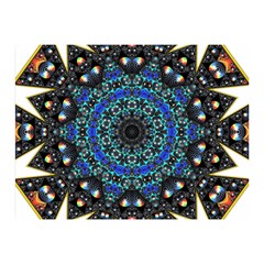 Fractal Tile Kaleidoscope Design Double Sided Flano Blanket (mini)  by Pakrebo