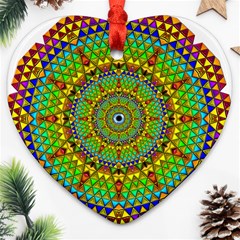 Tile Background Image Graphic Fractal Mandala Ornament (heart) by Pakrebo