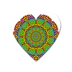 Tile Background Image Graphic Fractal Mandala Heart Magnet by Pakrebo