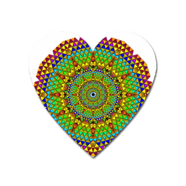 Tile Background Image Graphic Fractal Mandala Heart Magnet