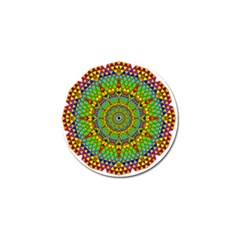 Tile Background Image Graphic Fractal Mandala Golf Ball Marker by Pakrebo