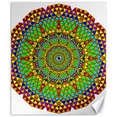 Tile Background Image Graphic Fractal Mandala Canvas 8  X 10  by Pakrebo