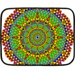 Tile Background Image Graphic Fractal Mandala Double Sided Fleece Blanket (Mini)  35 x27  Blanket Front