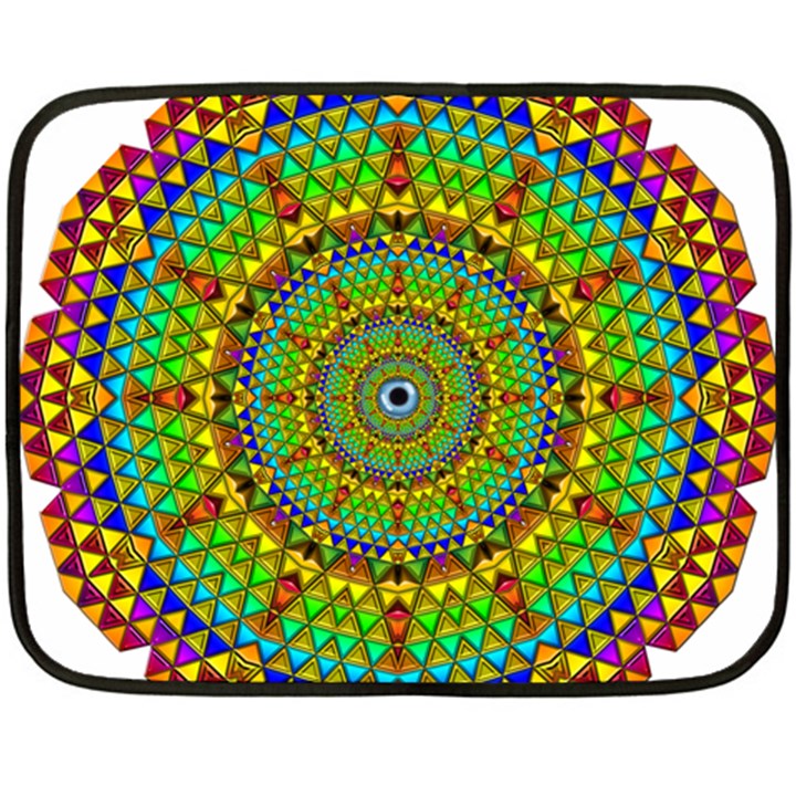 Tile Background Image Graphic Fractal Mandala Double Sided Fleece Blanket (Mini) 