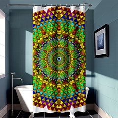 Tile Background Image Graphic Fractal Mandala Shower Curtain 36  X 72  (stall)  by Pakrebo