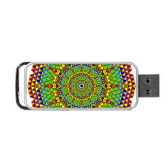 Tile Background Image Graphic Fractal Mandala Portable Usb Flash (two Sides) by Pakrebo