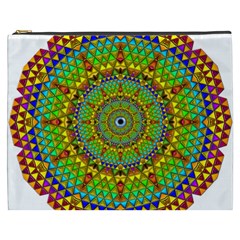 Tile Background Image Graphic Fractal Mandala Cosmetic Bag (xxxl) by Pakrebo