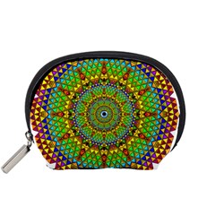 Tile Background Image Graphic Fractal Mandala Accessory Pouch (small) by Pakrebo