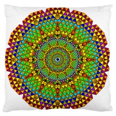 Tile Background Image Graphic Fractal Mandala Large Flano Cushion Case (one Side) by Pakrebo