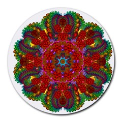 Mandala Fractal Graphic Design Round Mousepads by Pakrebo