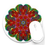 Mandala Fractal Graphic Design Round Mousepads Front