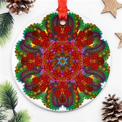 Mandala Fractal Graphic Design Ornament (round) by Pakrebo