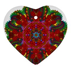 Mandala Fractal Graphic Design Ornament (heart) by Pakrebo