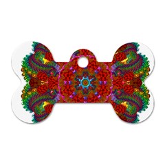 Mandala Fractal Graphic Design Dog Tag Bone (one Side) by Pakrebo