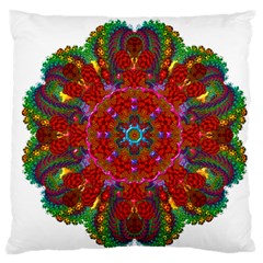 Mandala Fractal Graphic Design Large Flano Cushion Case (one Side) by Pakrebo