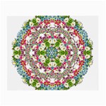 Floral Wreath Tile Background Image Small Glasses Cloth Front