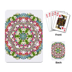 Floral Wreath Tile Background Image Playing Cards Single Design