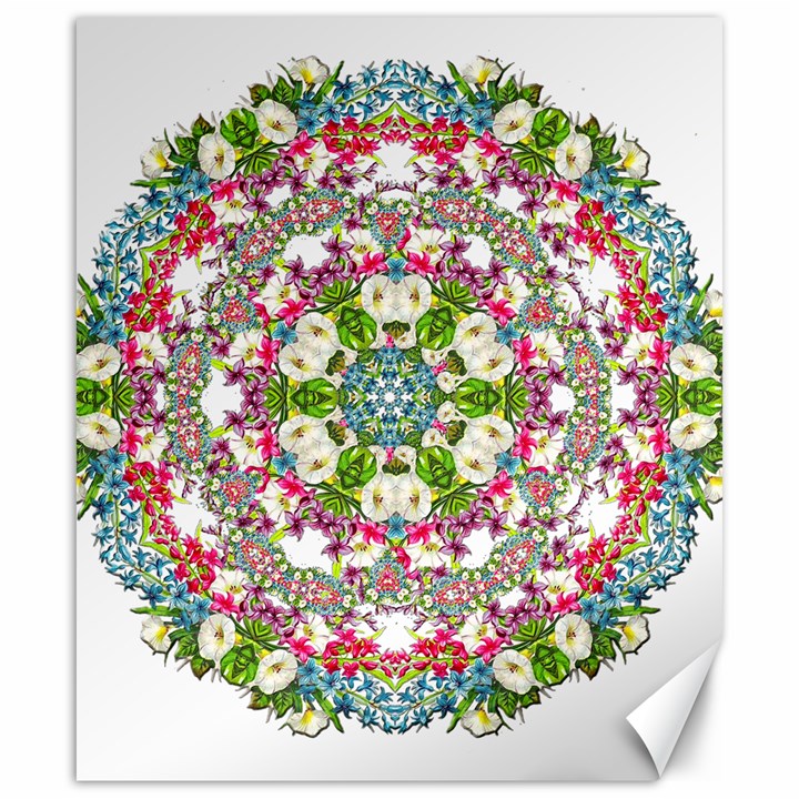 Floral Wreath Tile Background Image Canvas 20  x 24 