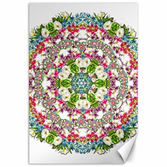 Floral Wreath Tile Background Image Canvas 20  X 30  by Pakrebo