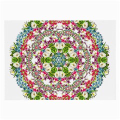 Floral Wreath Tile Background Image Large Glasses Cloth (2-Side)