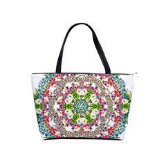 Floral Wreath Tile Background Image Classic Shoulder Handbag by Pakrebo