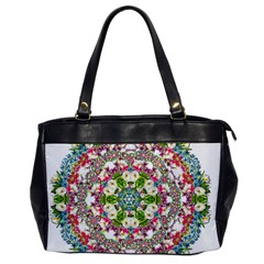 Floral Wreath Tile Background Image Oversize Office Handbag by Pakrebo