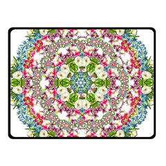 Floral Wreath Tile Background Image Fleece Blanket (small) by Pakrebo