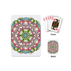 Floral Wreath Tile Background Image Playing Cards (Mini)