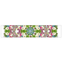 Floral Wreath Tile Background Image Small Flano Scarf by Pakrebo