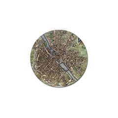 Paris Map City Old Golf Ball Marker