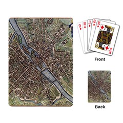 Paris Map City Old Playing Cards Single Design