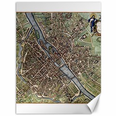 Paris Map City Old Canvas 36  x 48 