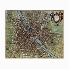 Paris Map City Old Small Glasses Cloth (2-Side)