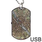 Paris Map City Old Dog Tag USB Flash (One Side) Front