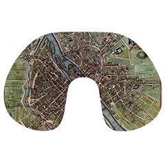 Paris Map City Old Travel Neck Pillows